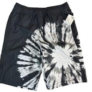 GAP TEEN Boys Tie Dye Shorts XL 12 Black White Athletic